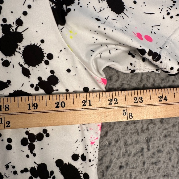 SUNDAY SWAGGER Shirt Mens Small Paint Splatter Print‎ Golf Polo Performance - Picture 8 of 12